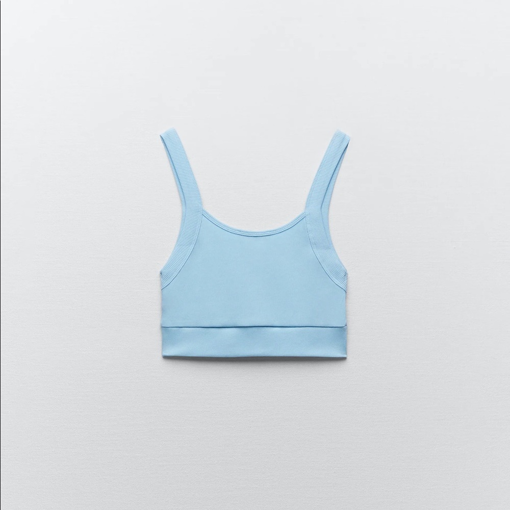 New Blue Crop Top L - Picture 3 of 5